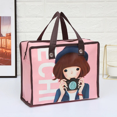 Κινούμενα σχέδια Επαναλήψιμες μη υφασμένες τσάντες αγορών Γυναικεία τσάντα τσάντας γυναικείας διαφήμισης Shopper Eco τσάντα ώμου