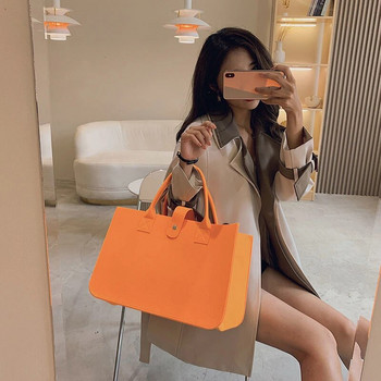Нова дамска чанта за пазаруване Дамска чанта за 2023 г. Голям капацитет Отворена модна филцова дизайнерска чанта за пазаруване Пазарувайте онлайн в Китай