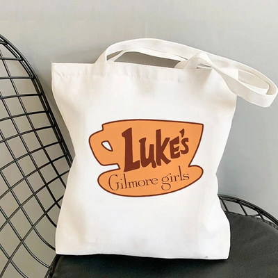 Gilmore Girls Korejas soma Sieviešu Harajuku Gothic Bolsa De Tela Casual Y2k rokassomiņa Smieklīga multfilmu iepirkumu soma Sieviešu audekla soma