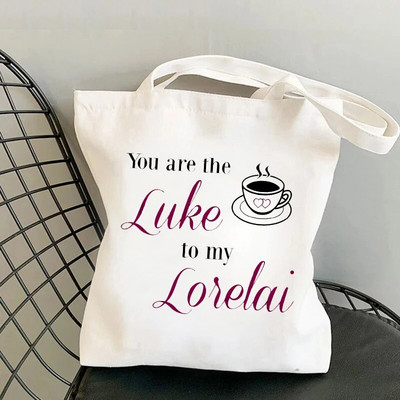 Gilmore Girls Korejas soma Sieviešu Harajuku Gothic Bolsa De Tela Casual Y2k rokassomiņa Smieklīga multfilmu iepirkumu soma Sieviešu audekla soma