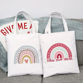 Ženska torba za kupovinu Modna ležerna ljetna torba na rame Sklopiva višekratna kupovna torba u Harajuku stilu Studentska platnena velika torba