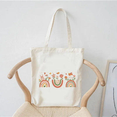 Ženska torba za kupovinu Modna ležerna ljetna torba na rame Sklopiva višekratna kupovna torba u Harajuku stilu Studentska platnena velika torba