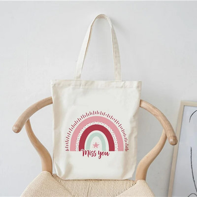 Ženska torba za kupovinu Modna ležerna ljetna torba na rame Sklopiva višekratna kupovna torba u Harajuku stilu Studentska platnena velika torba