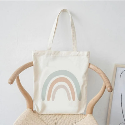 Ženska torba za kupovinu Modna ležerna ljetna torba na rame Sklopiva višekratna kupovna torba u Harajuku stilu Studentska platnena velika torba