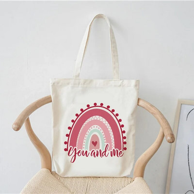 Ženska torba za kupovinu Modna ležerna ljetna torba na rame Sklopiva višekratna kupovna torba u Harajuku stilu Studentska platnena velika torba