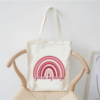 Ženska torba za kupovinu Modna ležerna ljetna torba na rame Sklopiva višekratna kupovna torba u Harajuku stilu Studentska platnena velika torba