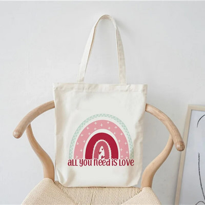 Ženska torba za kupovinu Modna ležerna ljetna torba na rame Sklopiva višekratna kupovna torba u Harajuku stilu Studentska platnena velika torba