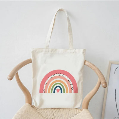 Ženska torba za kupovinu Modna ležerna ljetna torba na rame Sklopiva višekratna kupovna torba u Harajuku stilu Studentska platnena velika torba