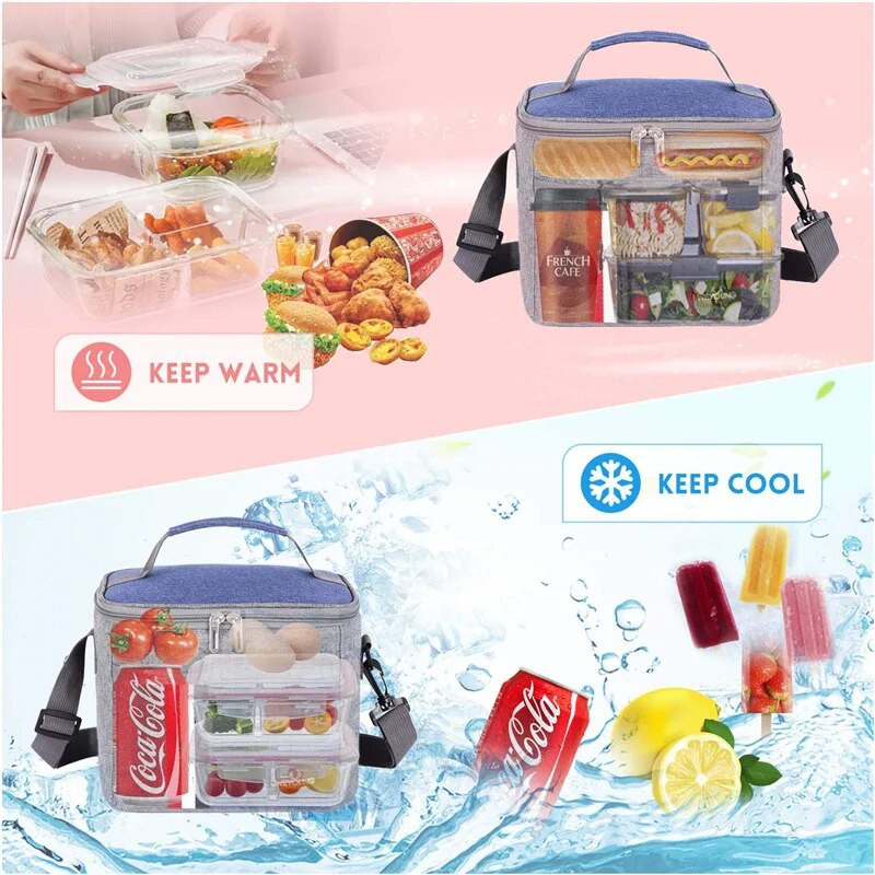 Soojusisolatsiooniga ristkorpuse tropikott Jahutuskäekott Joogi Õllekonteiner Kontori lõunakarp Piknikukotid