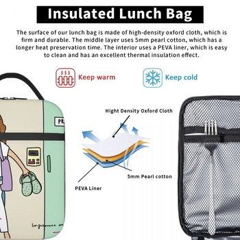 Изолирана чанта за обяд Enfermera En Apuros Doctor Nurse Medical Health Lunch Container Cooler Bag Tote Lunch Box College Travel