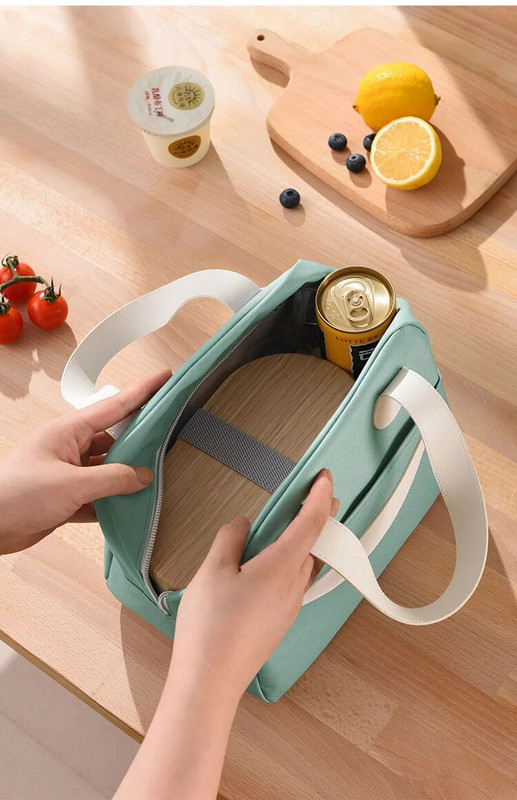 1 ΤΕΜ Φορητή τσάντα μεσημεριανού γεύματος με μόνωση ψυγμένη ασφάλεια τροφίμων ζεστή τσάντα μεσημεριανού για κορίτσια ζεστό φαγητό τσάντα μεσημεριανού πικνίκ γυναικεία τσάντα μεσημεριανού γεύματος