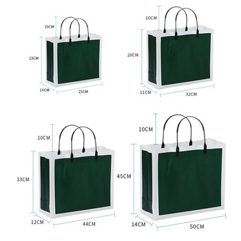 1 бр. Многократна чанта за многократна употреба Екологични пазарски чанти Дамска прозрачна ръчна чанта Водоустойчива PVC чанта за пазаруване Чанта за съхранение за подарък