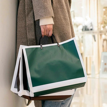 1 бр. Многократна чанта за многократна употреба Екологични пазарски чанти Дамска прозрачна ръчна чанта Водоустойчива PVC чанта за пазаруване Чанта за съхранение за подарък