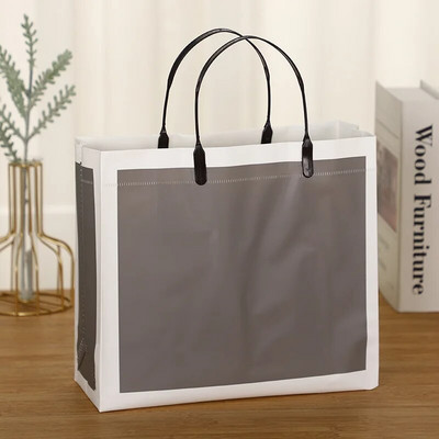 1 gab Atkārtoti lietojama soma videi draudzīgi iepirkumu maisiņi sievietēm Caurspīdīga rokassomiņa Ūdensizturīga PVC pircēju soma uzglabāšanas soma dāvanai