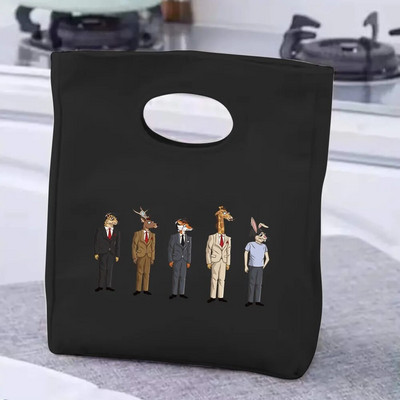 Pusdienu maisiņa roktura izolācijas dzesētāja soma karikatūra, apdrukāta pusdienu kastīte, pikniks ceļojumi, pārnēsājama pārtikas uzglabāšana brokastu termiskā pārtikas soma