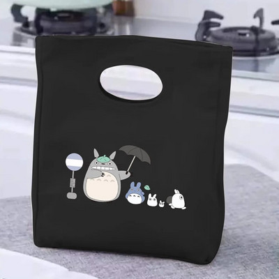 Pusdienu maisiņa roktura izolācijas dzesētāja soma karikatūra, apdrukāta pusdienu kastīte, pikniks ceļojumi, pārnēsājama pārtikas uzglabāšana brokastu termiskā pārtikas soma