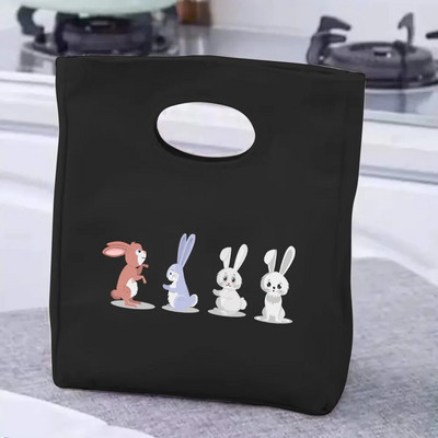 Pusdienu maisiņa roktura izolācijas dzesētāja soma karikatūra, apdrukāta pusdienu kastīte, pikniks ceļojumi, pārnēsājama pārtikas uzglabāšana brokastu termiskā pārtikas soma