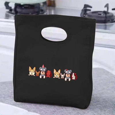 Pusdienu maisiņa roktura izolācijas dzesētāja soma karikatūra, apdrukāta pusdienu kastīte, pikniks ceļojumi, pārnēsājama pārtikas uzglabāšana brokastu termiskā pārtikas soma