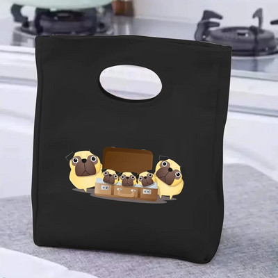 Pusdienu maisiņa roktura izolācijas dzesētāja soma karikatūra, apdrukāta pusdienu kastīte, pikniks ceļojumi, pārnēsājama pārtikas uzglabāšana brokastu termiskā pārtikas soma