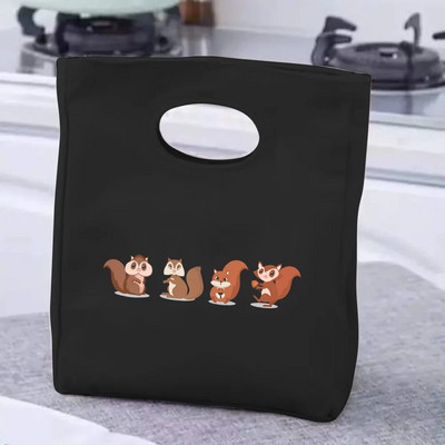 Pusdienu maisiņa roktura izolācijas dzesētāja soma karikatūra, apdrukāta pusdienu kastīte, pikniks ceļojumi, pārnēsājama pārtikas uzglabāšana brokastu termiskā pārtikas soma