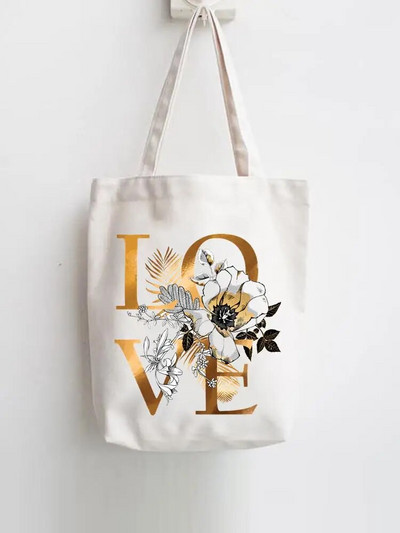 Sieviešu apdruka Panda Jauna 90. gadu Mīlestība Shopper Rokassomas Sieviešu pleciem Mode Ikdienas iepirkšanās Meitenes Grafiska audekla soma