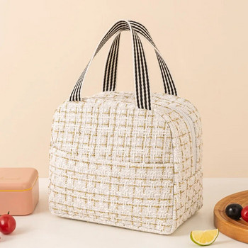 Ins Fashion Tote Lunchbox Thermal Bag Жени Мъже Bento Storage Изолирана чанта за обяд Преносим охладител Пикник Изолационни чанти Дамска чанта