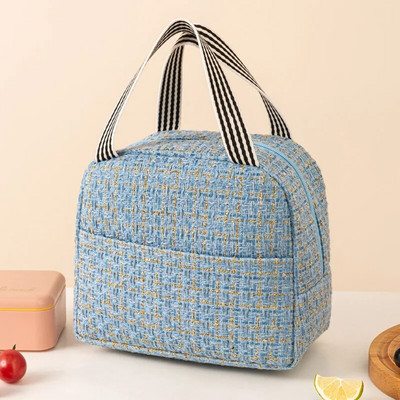 Ins Fashion Tote Lunchbox termiskā soma sievietēm vīriešiem Bento uzglabāšanas izolēta pusdienu soma Pārnēsājama dzesētāja piknika izolācijas somas rokassomiņa