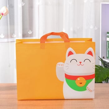 Τσάντα αγορών Cartoon Animal Printing Τσάντα παντοπωλείου Πτυσσόμενη επαναχρησιμοποιούμενη τσάντα τσάντα takeaway Τσάντα αγορών Μη υφαντό ύφασμα επικαλυμμένο με φιλμ