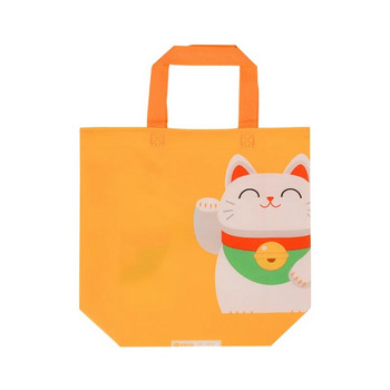 Пазарска чанта с щампа с анимационни изображения на животни, сгъваема чанта за многократна употреба, чанта за вкъщи, чанта за пазаруване, нетъкан текстил с филмово покритие