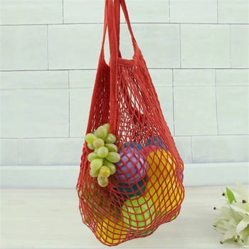 Пазарски чанти за хранителни стоки за многократна употреба Чанта за плодове и зеленчуци Памучна мрежеста чанта за пране Органичен органайзер Дамска чанта Мрежа с къса дръжка