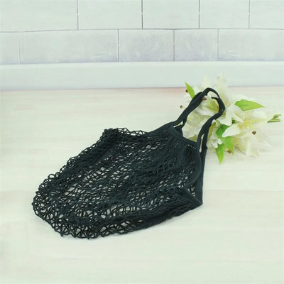 Επαναχρησιμοποιήσιμες τσάντες αγορών τσάντα φρούτων λαχανικών που πλένεται από βαμβακερό πλέγμα κορδόνι οργανική τσάντα οργάνωσης με κοντή λαβή Διχτυωτή τσάντα