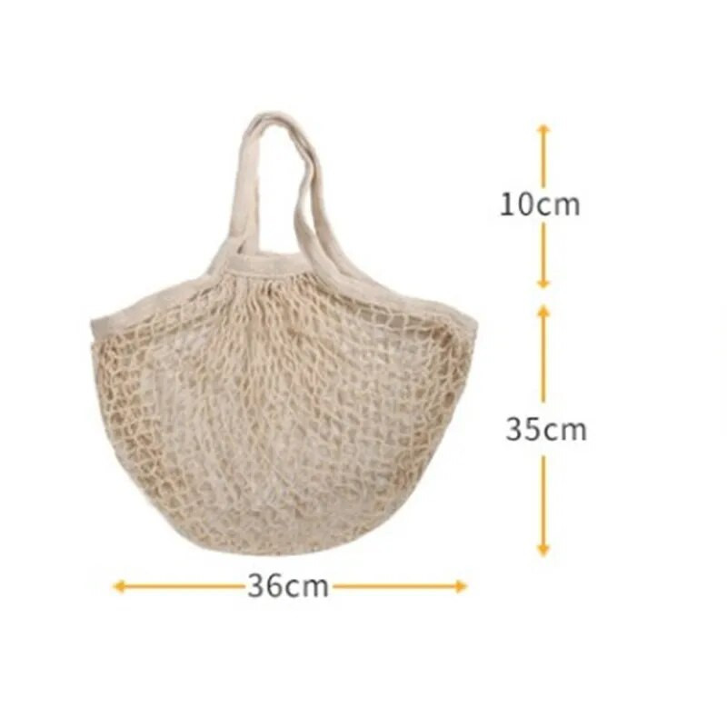 Επαναχρησιμοποιήσιμες τσάντες αγορών τσάντα φρούτων λαχανικών που πλένεται από βαμβακερό πλέγμα κορδόνι οργανική τσάντα οργάνωσης με κοντή λαβή Διχτυωτή τσάντα