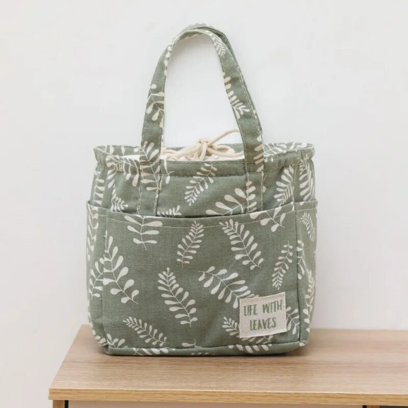 Τσάντα μεσημεριανού γεύματος με μόνωση από καμβά Τσάντα χειρός Φορητό για πικ-νικ Εξωτερικό δοχείο φαγητού σχολείου Φρέσκια φύλαξη τροφίμων Τσάντα αποθήκευσης