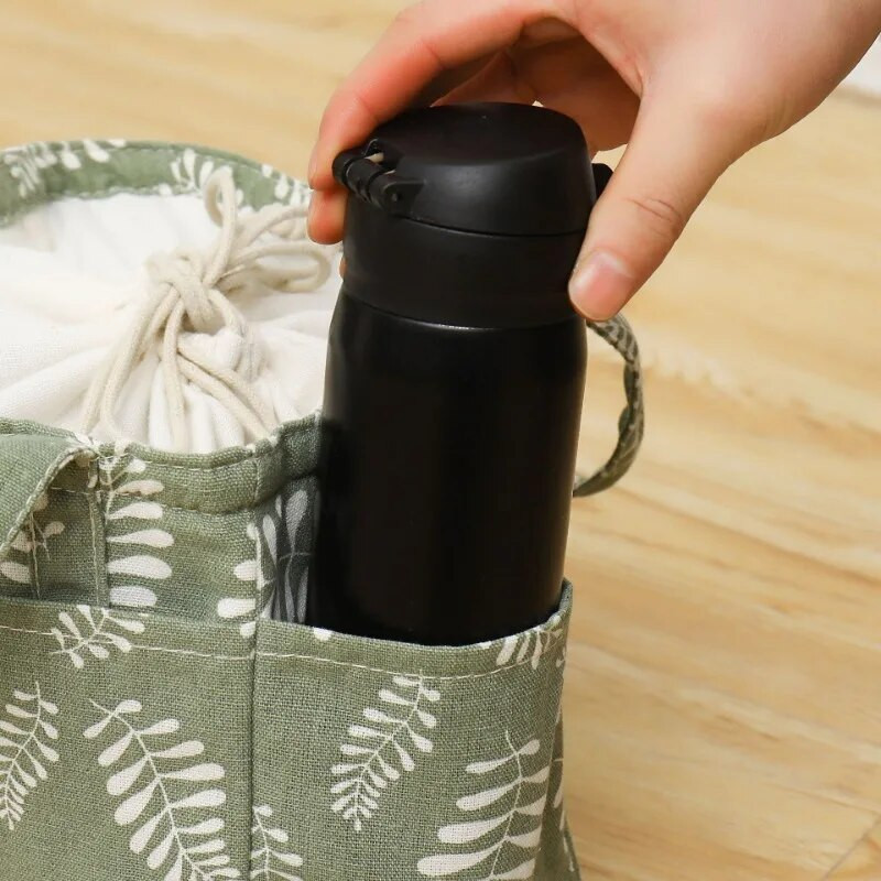 Τσάντα μεσημεριανού γεύματος με μόνωση από καμβά Τσάντα χειρός Φορητό για πικ-νικ Εξωτερικό δοχείο φαγητού σχολείου Φρέσκια φύλαξη τροφίμων Τσάντα αποθήκευσης