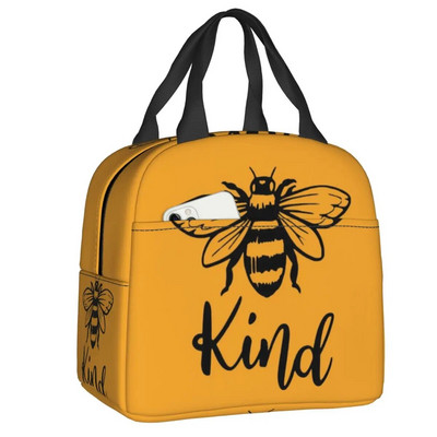 Honey Bee Vintage πορτραίτο στυλ μονωμένη τσάντα μεσημεριανού γεύματος για γυναίκες με δυνατότητα επανάληψης θερμικής ψύξης Ταξίδι για πικνίκ για μεσημεριανό ταμείο