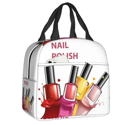 Modes nagu lakas izolēti pusdienu maisiņi darbam skolas pirkstu nagiem manikīram Tech Resuable Cooler Thermal Bento Box sievietēm