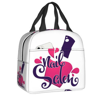 Modes nagu lakas izolēti pusdienu maisiņi darbam skolas pirkstu nagiem manikīram Tech Resuable Cooler Thermal Bento Box sievietēm