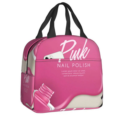 Modes nagu lakas izolēti pusdienu maisiņi darbam skolas pirkstu nagiem manikīram Tech Resuable Cooler Thermal Bento Box sievietēm