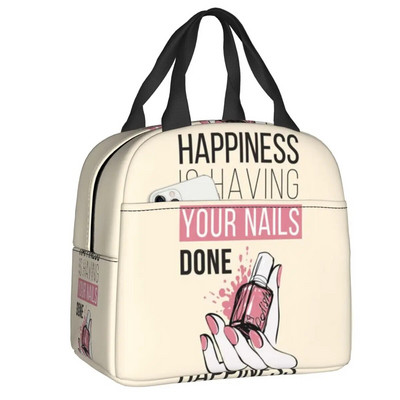 Modes nagu lakas izolēti pusdienu maisiņi darbam skolas pirkstu nagiem manikīram Tech Resuable Cooler Thermal Bento Box sievietēm