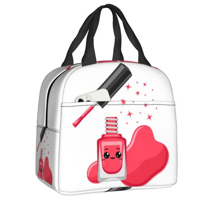 Modes nagu lakas izolēti pusdienu maisiņi darbam skolas pirkstu nagiem manikīram Tech Resuable Cooler Thermal Bento Box sievietēm