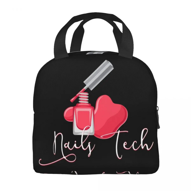 Modes nagu lakas izolēti pusdienu maisiņi darbam skolas pirkstu nagiem manikīram Tech Resuable Cooler Thermal Bento Box sievietēm
