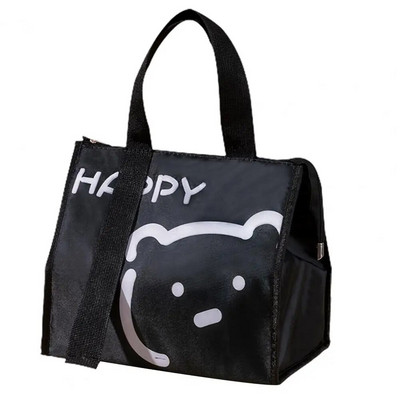 Pārnēsājamas termiskās pusdienu kastes somas Lielas ietilpības Oksfordas auduma pārtikas uzglabāšanas rokassomas Ceļojumu piknika maisiņš, izolēts dzesētājs Bento soma