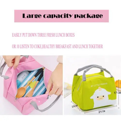 Φορητή τσάντα μεσημεριανού γεύματος θερμομονωμένο κουτί γεύματος Tote τσάντα ψυγείου Bento Pouch Δοχείο μεσημεριανού γεύματος Σχολικές τσάντες αποθήκευσης τροφίμων