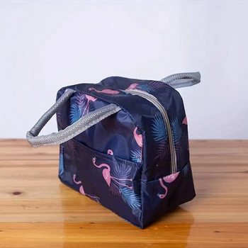 Изолирана чанта за обяд от алуминиево фолио Водоустойчива и устойчива на масло преносима, стилна, удобна чанта за съхранение за работа в училище, пътуване