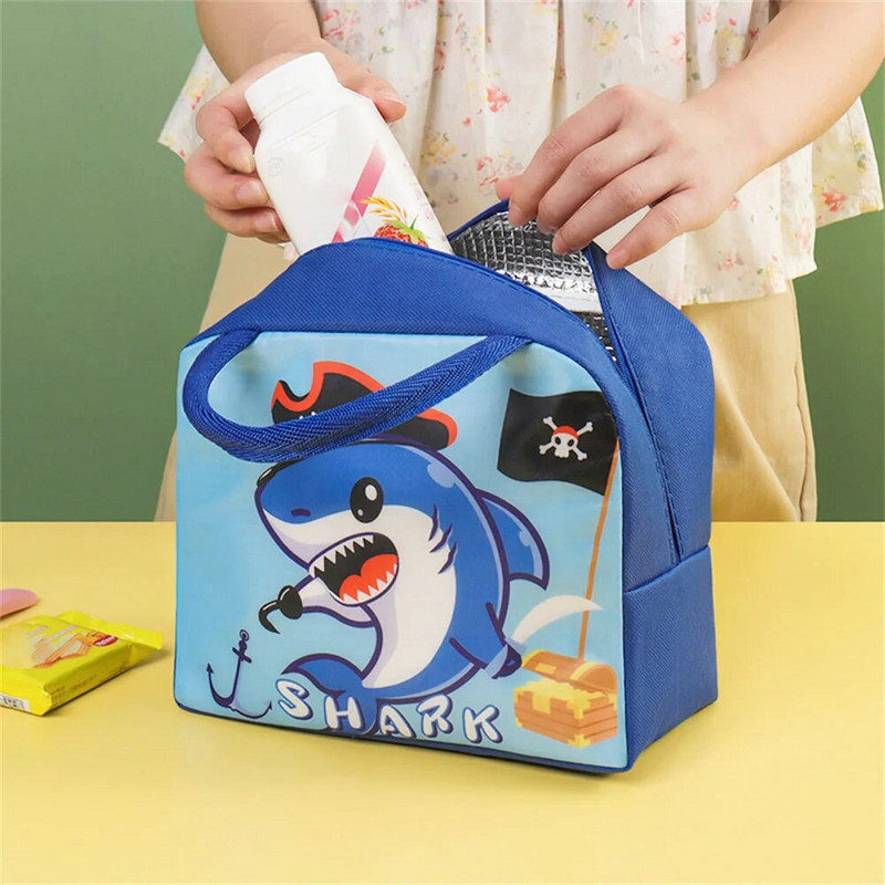 Τσάντα μεσημεριανού γεύματος Bento Bag Kids Handheld Insolated Bag Oxford Cloth Cute Cartoon Student τσάντα μεσημεριανού γεύματος