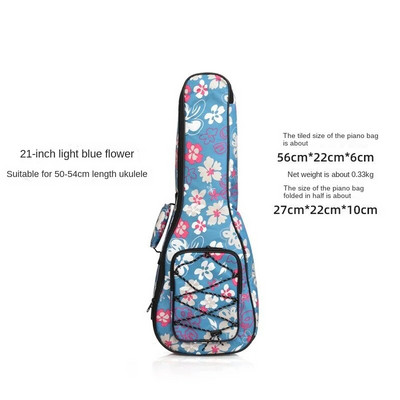 Τσάντα Ukulele με επένδυση από βαμβάκι 21-26 ιντσών Αδιάβροχη θήκη Προστατευτική θήκη μίνι κιθάρας ώμους τσάντα μεταφοράς μπάσο Τσάντα μουσικών οργάνων