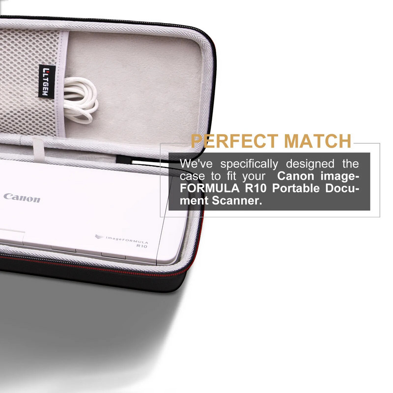 Σκληρή θήκη LTGEM EVA για φορητός σαρωτής εγγράφων Canon Image FORMULA R10 - Προστατευτική τσάντα αποθήκευσης