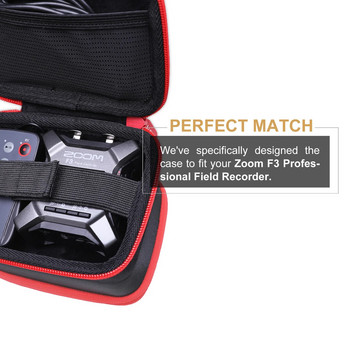 Твърд калъф LTGEM EVA за професионален полеви рекордер Zoom F3 - защитна чанта за съхранение при пътуване