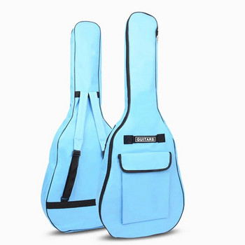 40/41-инчова чанта за акустична китара от оксфордски плат, водоустойчива раница, 5 мм памучни двойни презрамки, подплатен мек калъф