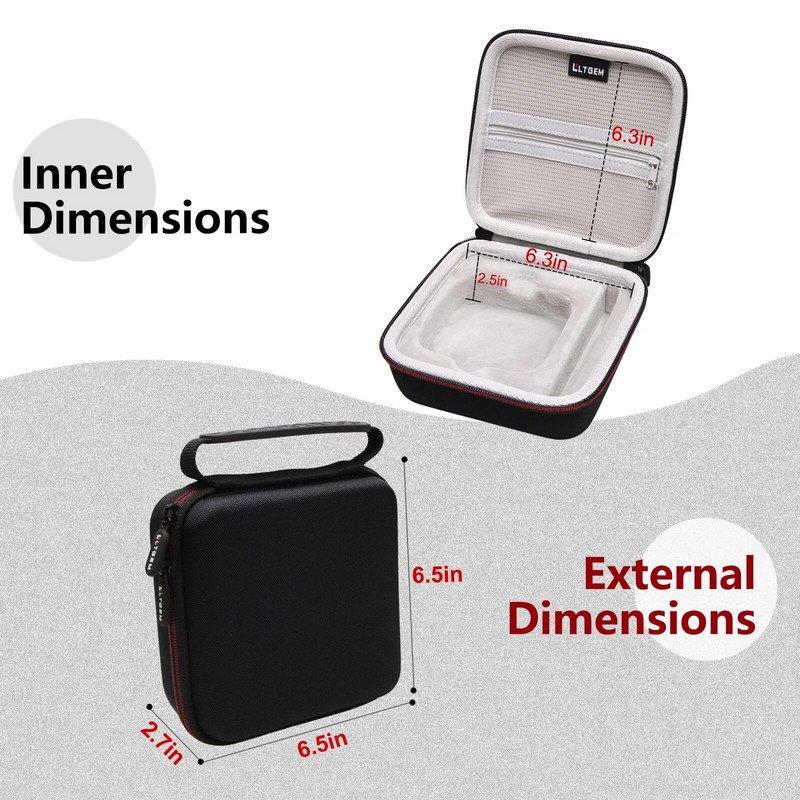 LTGEM EVA cietais futrālis 2022. gada Apple TV 4K Wi‑Fi ar 64 GB krātuvi (3. paaudze) — ceļojumi — aizsargājoša soma pārnēsāšanai